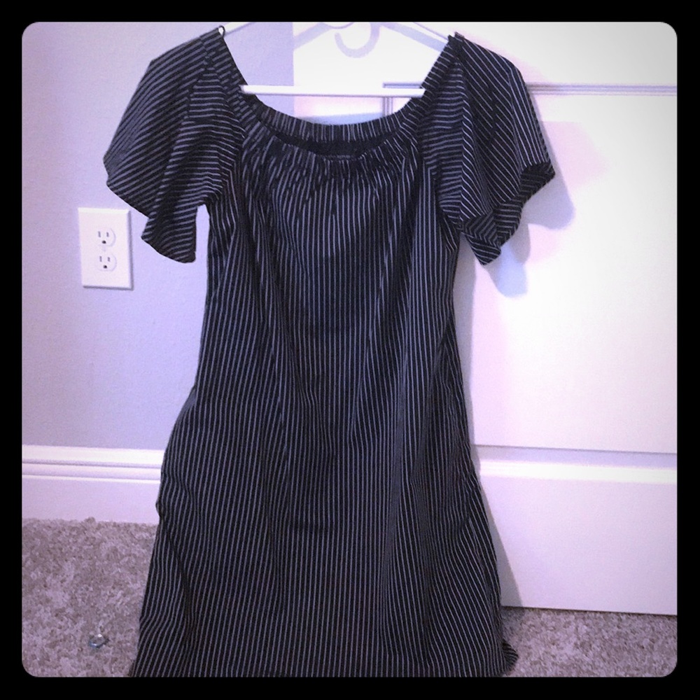 Adorable off shoulder striped dress